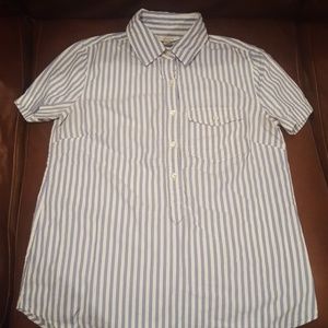 Blue/white striped top